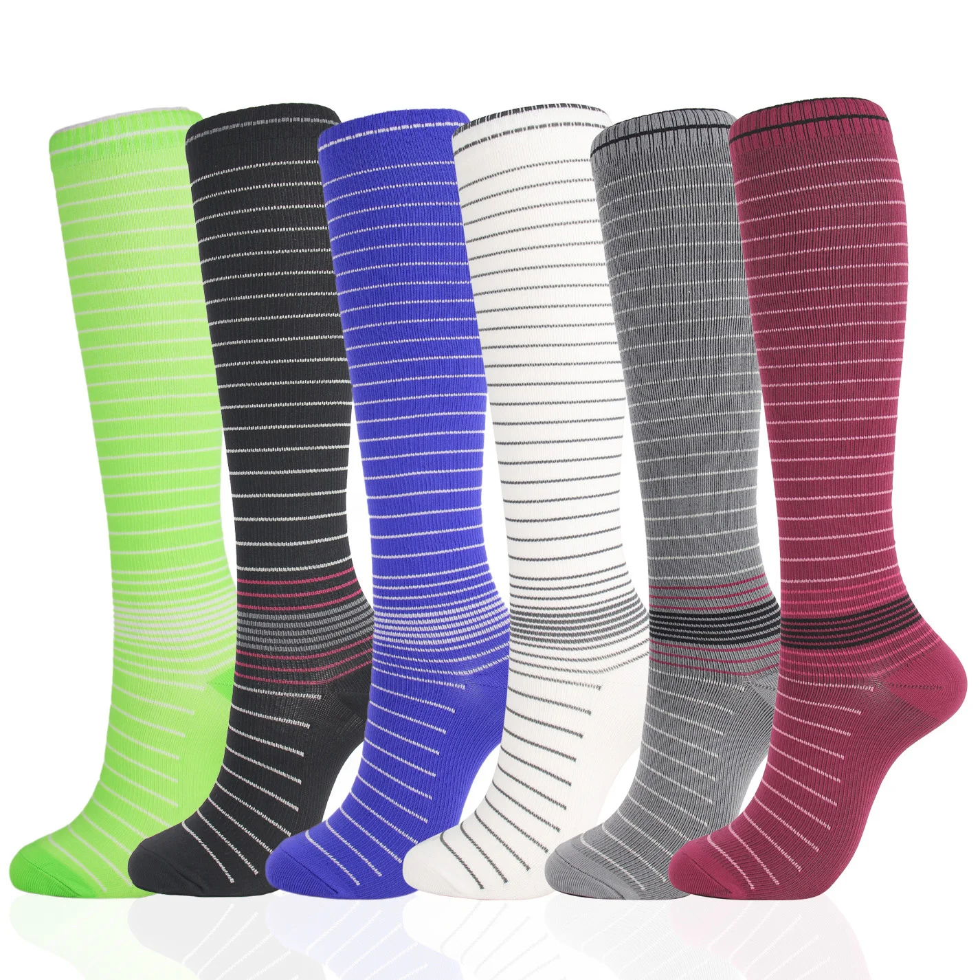 MOJITO 1 Pair Stripe Compression Socks Women Grey Outdoor Graduated Crossfit Training Running Sports Men's Socks
MOJITO 1 Pair Stripe Compression Socks Women Grey Outdoor Graduated Crossfit Training Running Sports Men's Socks