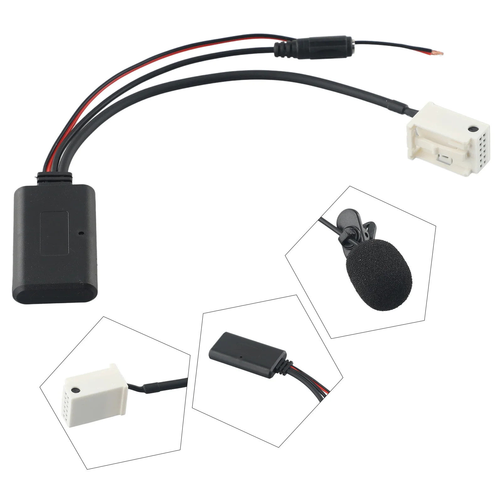 Replace Bluetooth Adapter Part Replacement 12 Pin Accessory For MCD RNS 510 For RNS MFD2 CD/DVD Black Cable 1PC
Replace Bluetooth Adapter Part Replacement 12 Pin Accessory For MCD RNS 510 For RNS MFD2 CD/DVD Black Cable 1PC