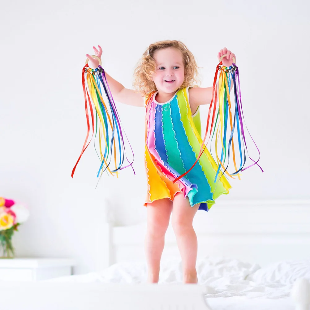 Rainbow Ribbons Performance Dancing Gymnastics Ribbon Ballet Streamer Wooden Ring Waldorf Toys With Bells For Children
Rainbow Ribbons Performance Dancing Gymnastics Ribbon Ballet Streamer Wooden Ring Waldorf Toys With Bells For Children