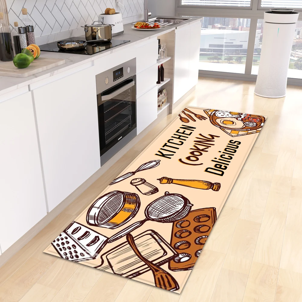 

Kitchen Rug Entrance Doormat Custom Hallway Living Room Floor Bathroom Anti-Slip Carpet Modern Home Bath Bedroom Decor Foot Mat