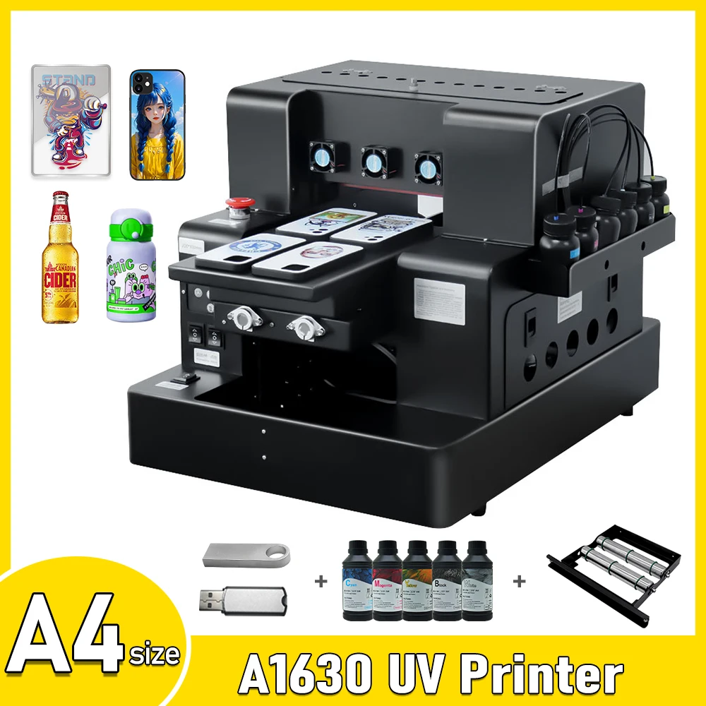 

A4 UV Flatbed Printer L805 Multifunction UV Printer A4 UV Printer For Printing Phone Case Bottle Wood Glass UV Printing Machine