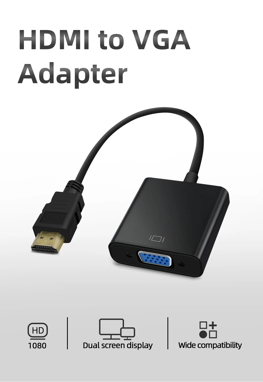 Видеоконвертер с HDMI на VGA, полный адаптер 1080P, кабель-шнур для ноутбука, DVD, ТВ, ПК, новинка
Видеоконвертер с HDMI на VGA, полный адаптер 1080P, кабель-шнур для ноутбука, DVD, ТВ, ПК, новинка