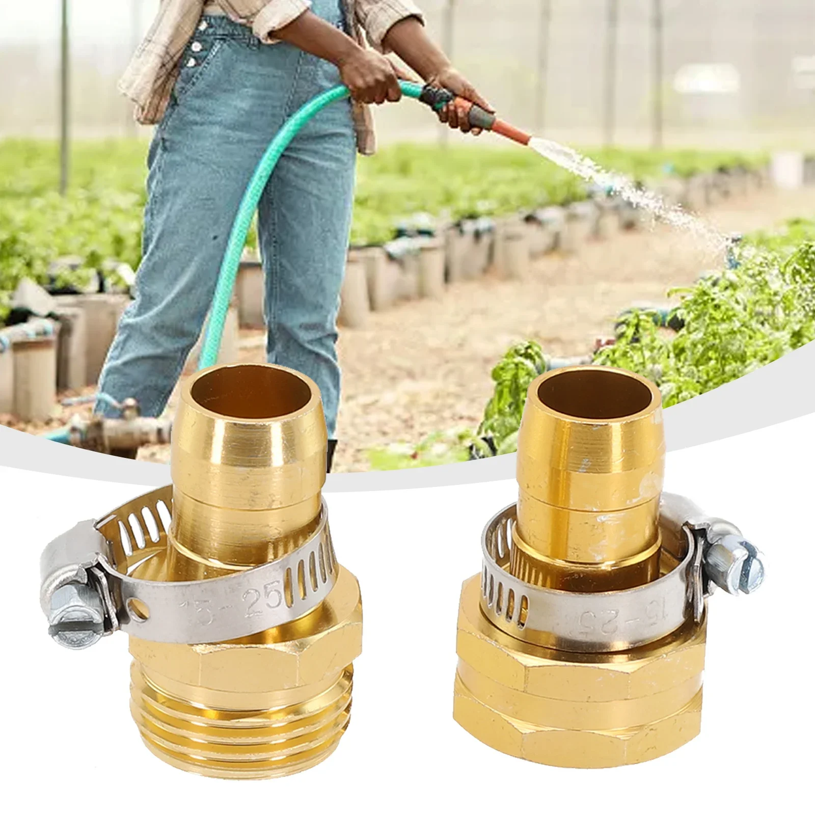 3/4 Inch Garden Brass Mender End Repair Kit Hose Connector Male Female Watering Equipment Parts & Accessories
3/4 Inch Garden Brass Mender End Repair Kit Hose Connector Male Female Watering Equipment Parts & Accessories