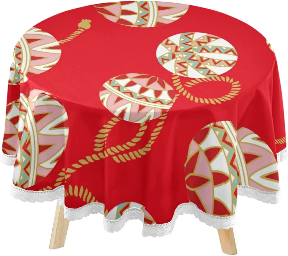 Japanese Style Balls Red Round Tablecloth 60" Oriental Traditional Circular Lace Table Cover Washable for Kitchen Dining Decor
Japanese Style Balls Red Round Tablecloth 60" Oriental Traditional Circular Lace Table Cover Washable for Kitchen Dining Decor