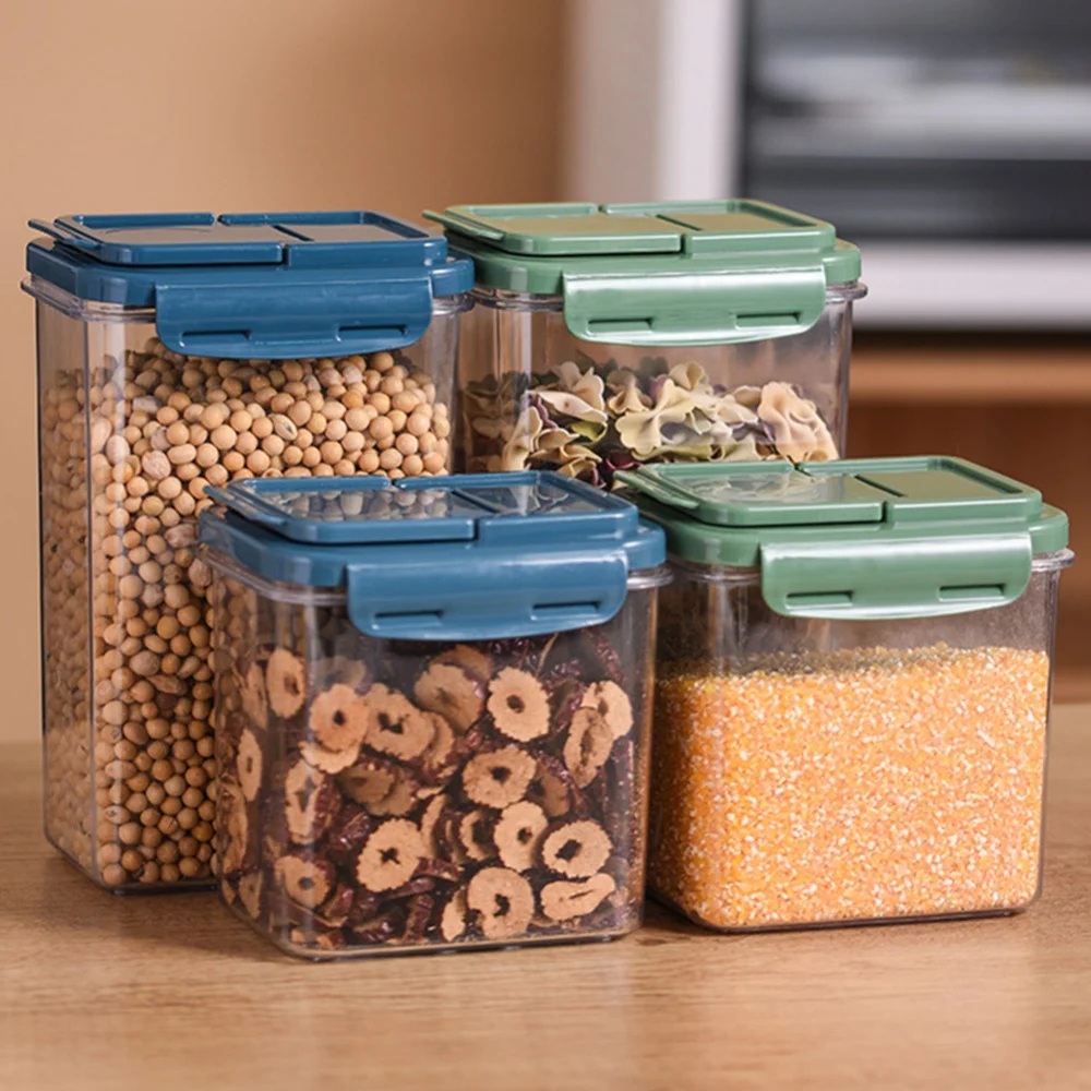 

Food Storage Containers with Lids Airtight BPA Free Kitchen and Pantry Organization Plastic Leak-proof Canister for Cereal Flour