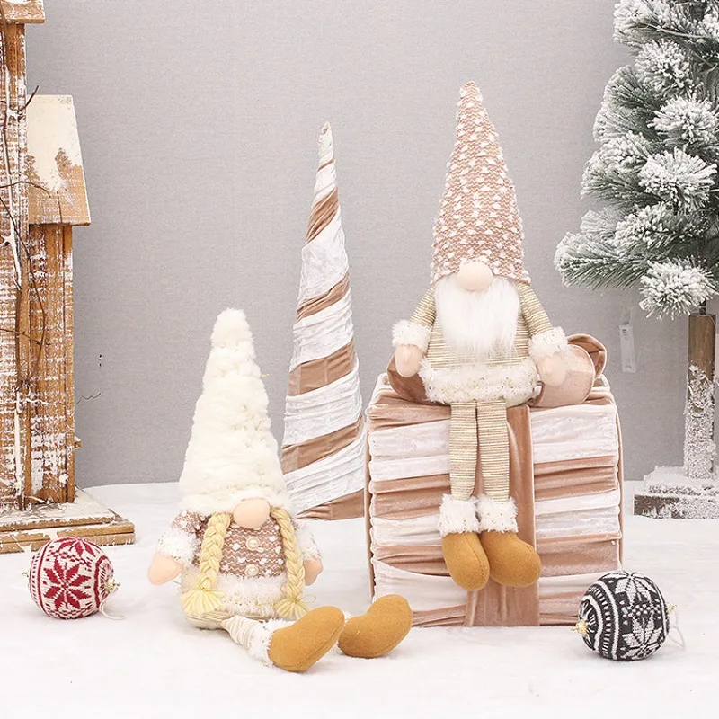 

Christmas Fabric Doll Pendant DIY Xmas Gift Santa Deer Bear Snowman for Christmas Tree Ornaments Figurine Happy New Year 2024
