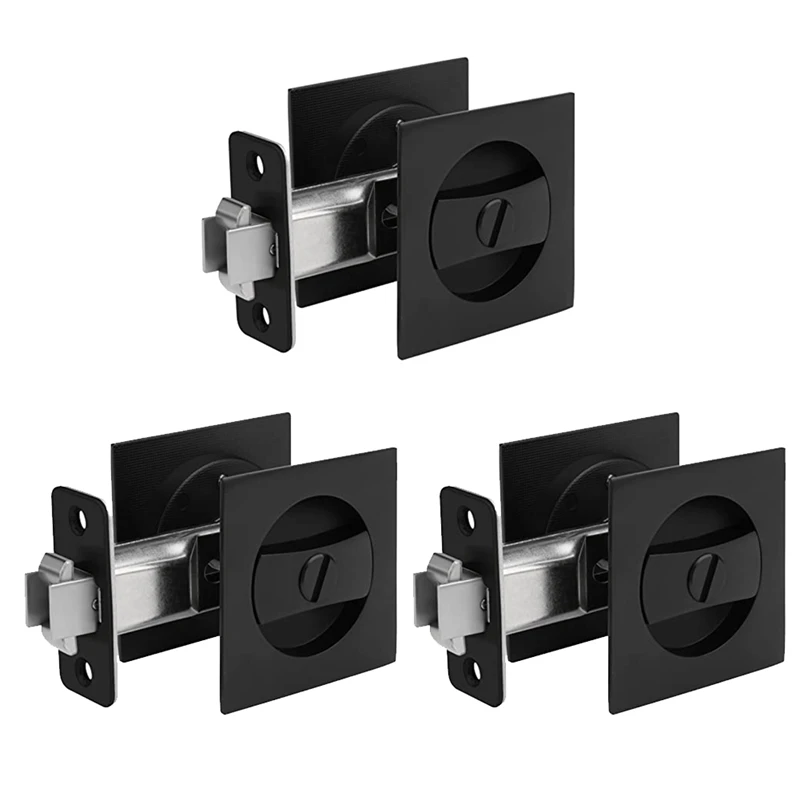 3X Pocket Door Lock, Matte Black Contemporary Privacy Square Pocket Door Hardware, Black Sliding Pocket Door Lock
3X Pocket Door Lock, Matte Black Contemporary Privacy Square Pocket Door Hardware, Black Sliding Pocket Door Lock