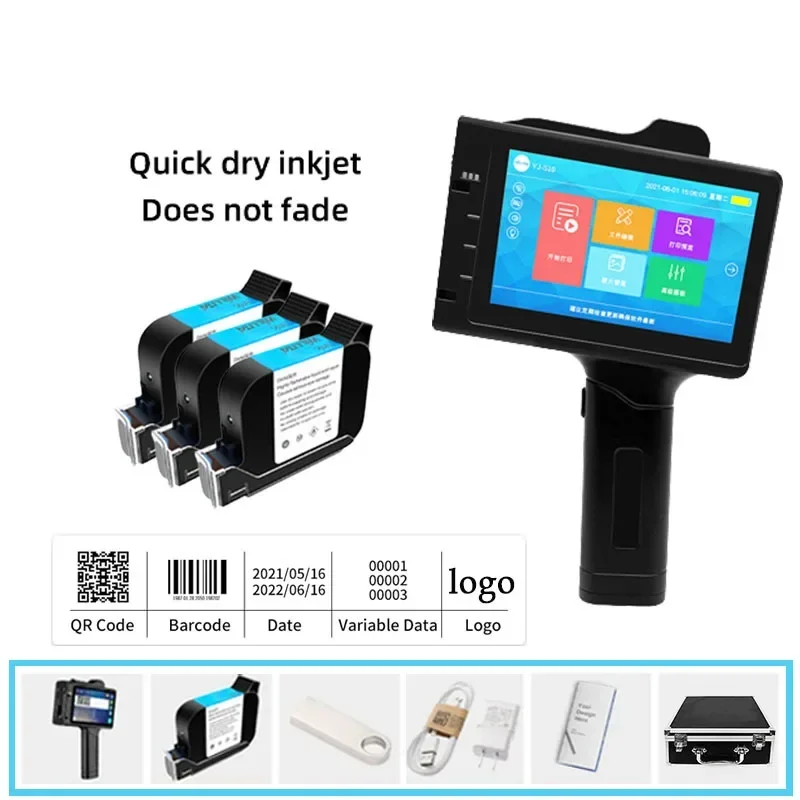 

17.5mm Inch Handheld Inkjet Printer Production Expire Date Batch Code Serial Number Barcode Qr Code Logo Hand Jet Printer