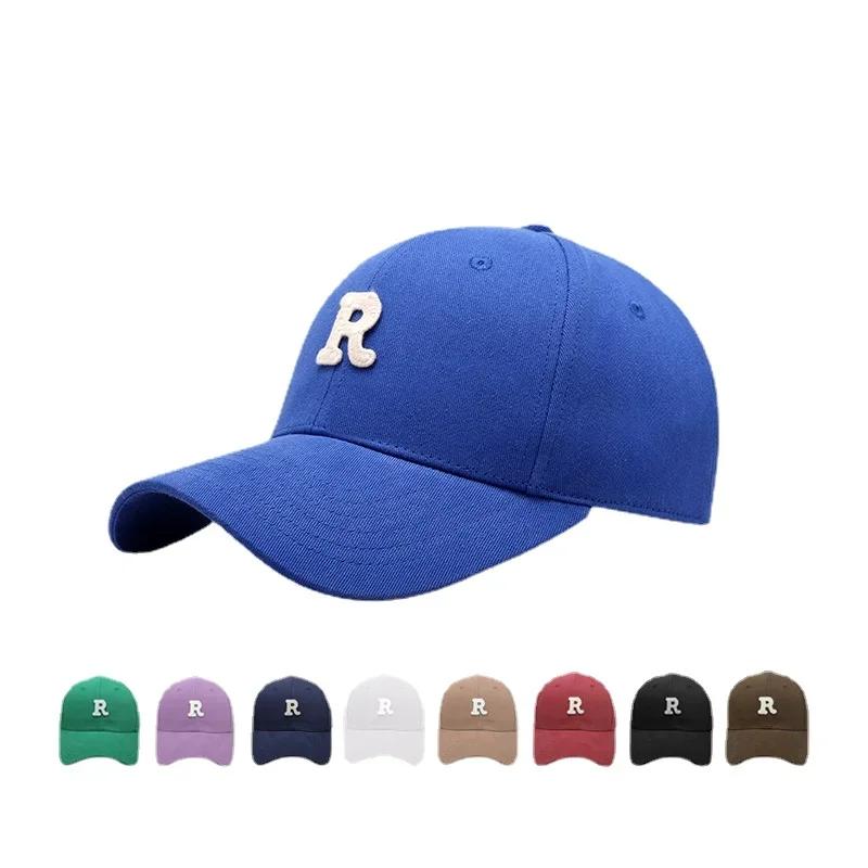 

65-70cm 60-65cm 56-60CM R Letter Baseball Cap Men Women Cotton Large Size Hat for Big Head