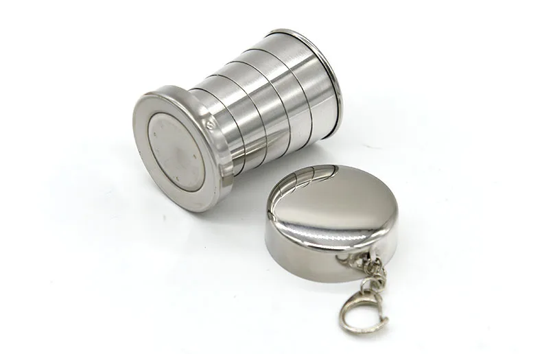 50pcs/lot 150ML Stainless Steel Portable Mini Travel Retractable Cup Keychain Folding Collapsible Mug
50pcs/lot 150ML Stainless Steel Portable Mini Travel Retractable Cup Keychain Folding Collapsible Mug