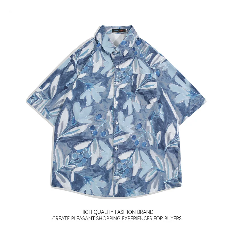 Hong Kong Casual Printed Short Sleeved Shirt for Men's 2023 Summer Quarter Sleeved Blouse Unisex Trendy Chic Beach Vintage Shirt
Hong Kong Casual Printed Short Sleeved Shirt for Men's 2023 Summer Quarter Sleeved Blouse Unisex Trendy Chic Beach Vintage Shirt