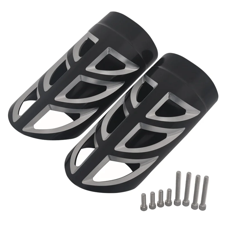 Motorcycle Aluminum Black Front Fork Cover Protector Tube Cap For Harley Touring Street Electra Glide Road King FLHX 1980-2017
Motorcycle Aluminum Black Front Fork Cover Protector Tube Cap For Harley Touring Street Electra Glide Road King FLHX 1980-2017