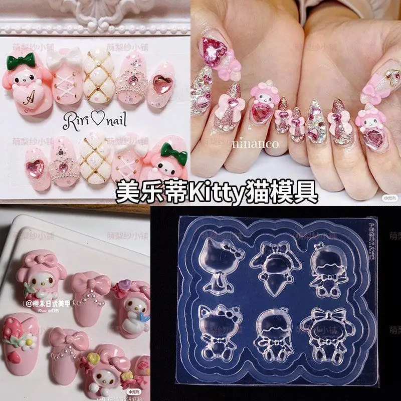 Sanrioed «Моя Мелодия» Hello Kitty Милая и сексуальная форма для маникюра мультфильм 3D Трехмерная силиконовая резьба «сделай сам» Мягкая форма для ногтей
Sanrioed «Моя Мелодия» Hello Kitty Милая и сексуальная форма для маникюра мультфильм 3D Трехмерная силиконовая резьба «сделай сам» Мягкая форма для ногтей