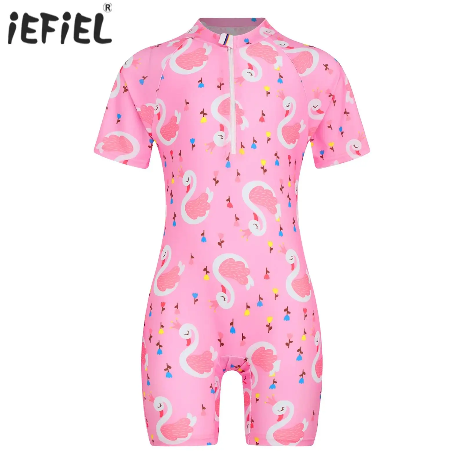 Kids Girls One-piece Printed Swimsuit Short Sleeve Boyleg Zipper Swimwear Beachwear Jumpsuit Romper UPF 50+ Beach Bathing Suit
Kids Girls One-piece Printed Swimsuit Short Sleeve Boyleg Zipper Swimwear Beachwear Jumpsuit Romper UPF 50+ Beach Bathing Suit