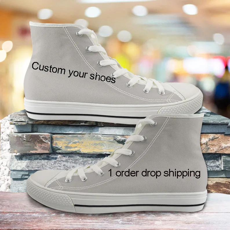 

HOMDOW Custom Image/Logo/Text/Name Women's Sneakers High Top/Low Style Ladies Canvas Vulcanized Shoes Woman Classic Walking