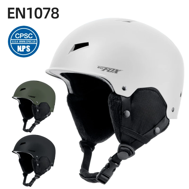 

BATFOX Skiing Helmet Goggles Integrally-Molded PC+EPS High-Quality Ski Helmet Outdoor Sports Ski Snowboard Skateboard Helmets