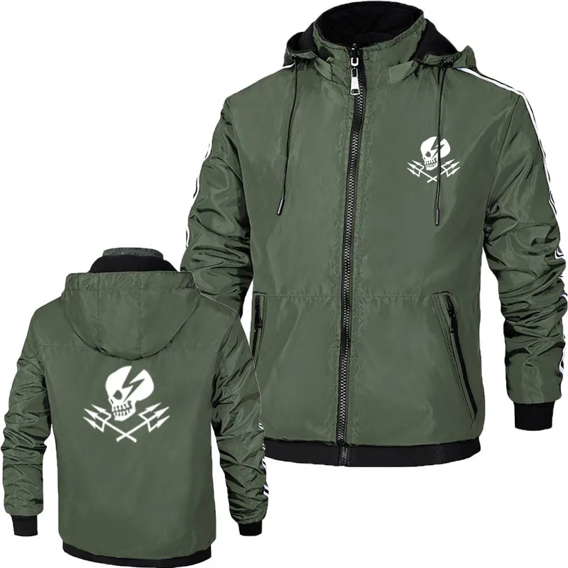 Spring Autumn Baseball Jacket for men Skull logo printing Striped Double sided fleece men jacket Hip hop Street Men's clothing
Spring Autumn Baseball Jacket for men Skull logo printing Striped Double sided fleece men jacket Hip hop Street Men's clothing