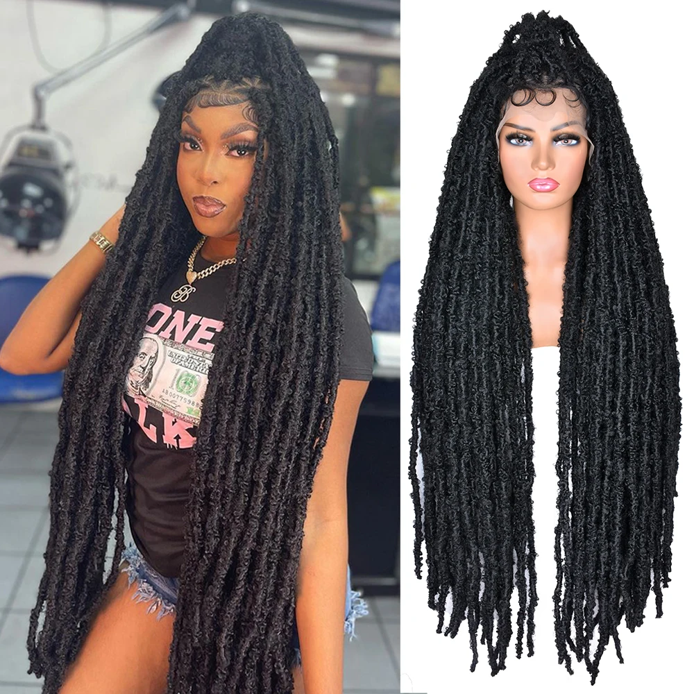 Butterfly Locs Crochet Hair Full Lace Synthetic Wig Faux Locs Wigs Dreadlock Wigs afro braid wig With Baby Hair For Black Women
Butterfly Locs Crochet Hair Full Lace Synthetic Wig Faux Locs Wigs Dreadlock Wigs afro braid wig With Baby Hair For Black Women
