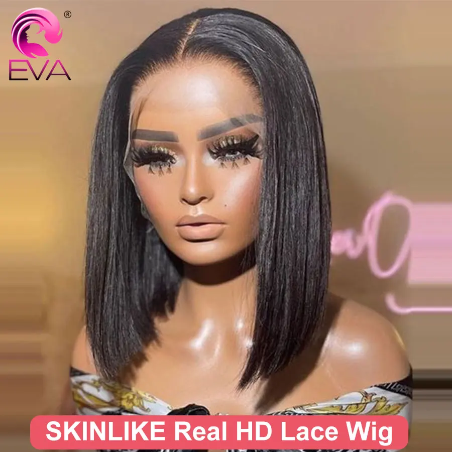 

Eva Hair Straight Bob Wig 13x6 HD Lace Full Frontal Wig 5x5 HD Lace Closure Wig Glueless Wig Pre Plucked 13x4 HD Lace Front Wig