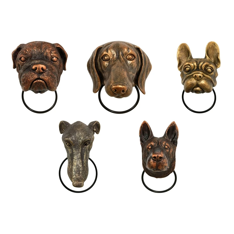 

Дверной замок в виде головы собаки, в стиле ретро, сверхпрочные дверные булавки в форме головы животного для украшения передней двери