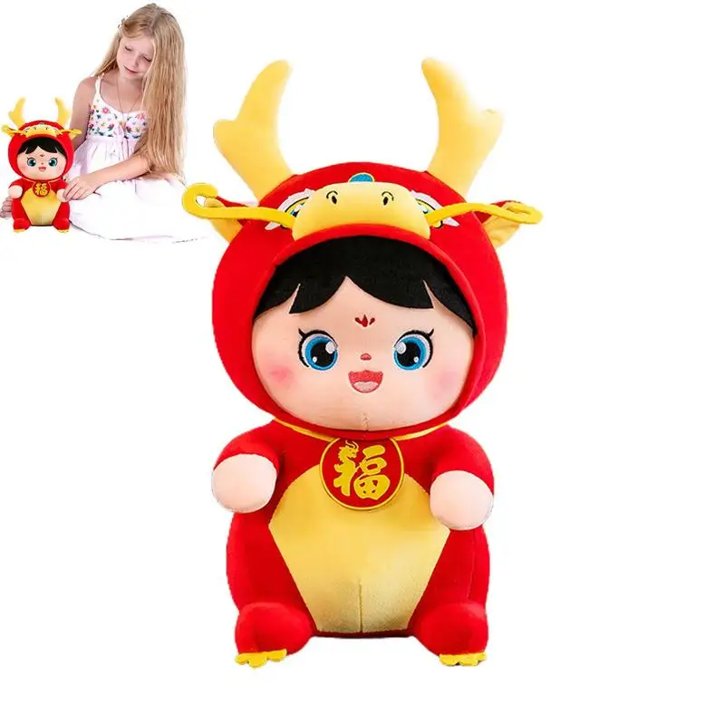 

Китайское украшение на Лунный Новый год 2024, плюшевая кукла дракон, товары для Года, праздник весны, плюшевая игрушка, украшение для комнаты, детский подарок