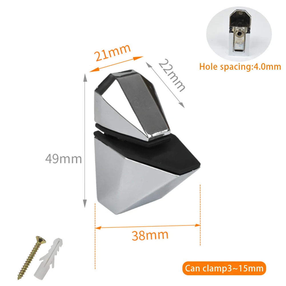 2PCS Zinc Alloy Adjustable Glass Clamps Shelf Clamp Glass Shelf Support Plate Holder Bracket Home Improvement Hardware
2PCS Zinc Alloy Adjustable Glass Clamps Shelf Clamp Glass Shelf Support Plate Holder Bracket Home Improvement Hardware