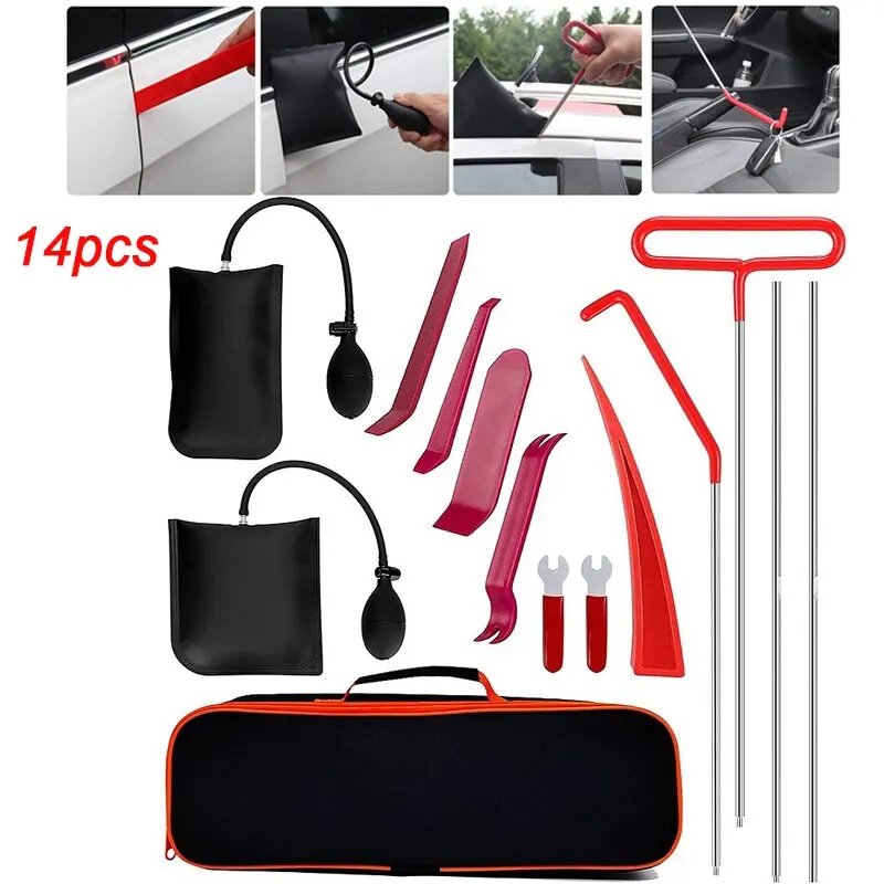 14PCS/Set Full Professional Automotive Tool Kit Car Window Door Open Attachment Inflatable Air Pump Long Reach Grabber Tools
14PCS/Set Full Professional Automotive Tool Kit Car Window Door Open Attachment Inflatable Air Pump Long Reach Grabber Tools