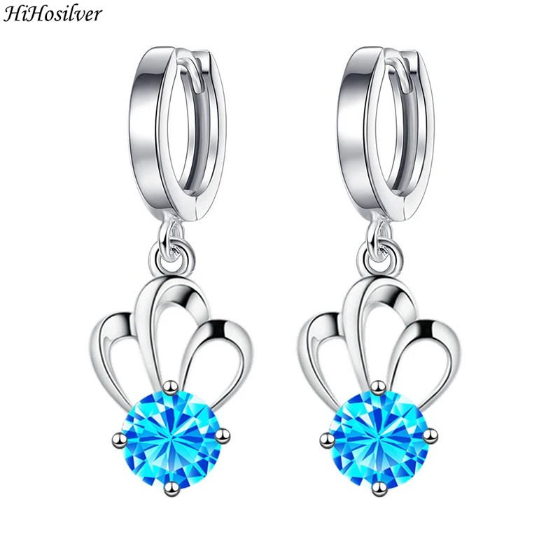 HiHosilver 925 Silver Needle New Woman's Fashion High-quality Jewelry Crystal Zircon Crown Drop Earrings HS0147
HiHosilver 925 Silver Needle New Woman's Fashion High-quality Jewelry Crystal Zircon Crown Drop Earrings HS0147