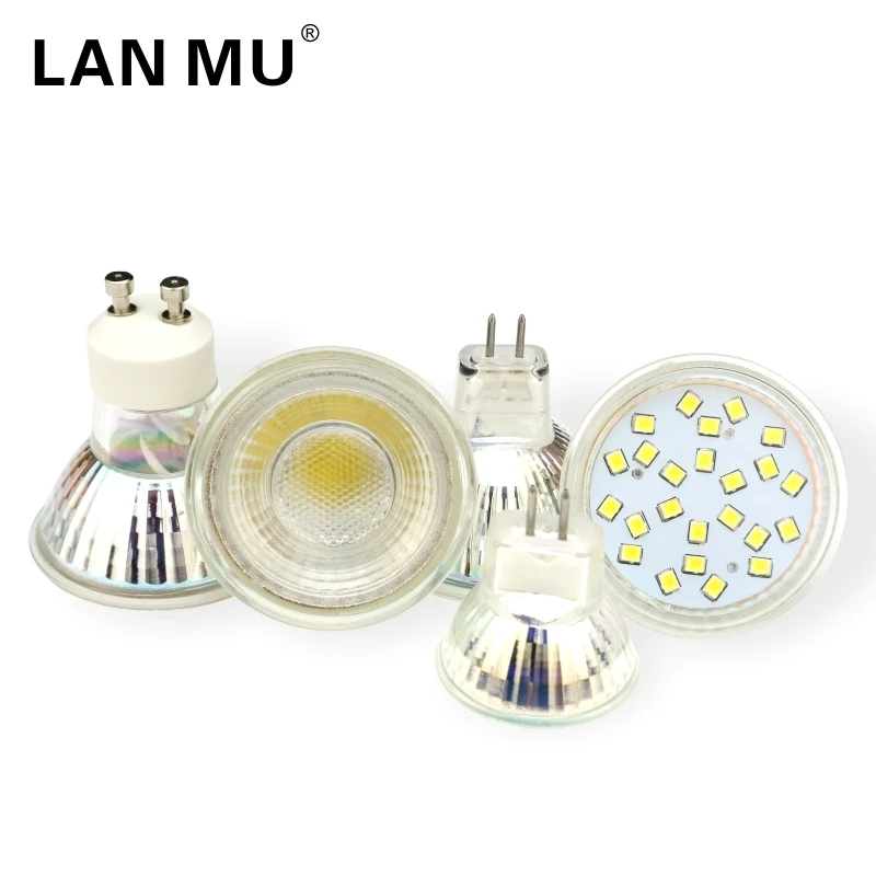 

Glass MR16 GU10 GU5.3 3W 5W LED Bulb 12V 220V Bombillas LED COB Lamp Spotlight Lampara LED Spot Light 24/120 degree