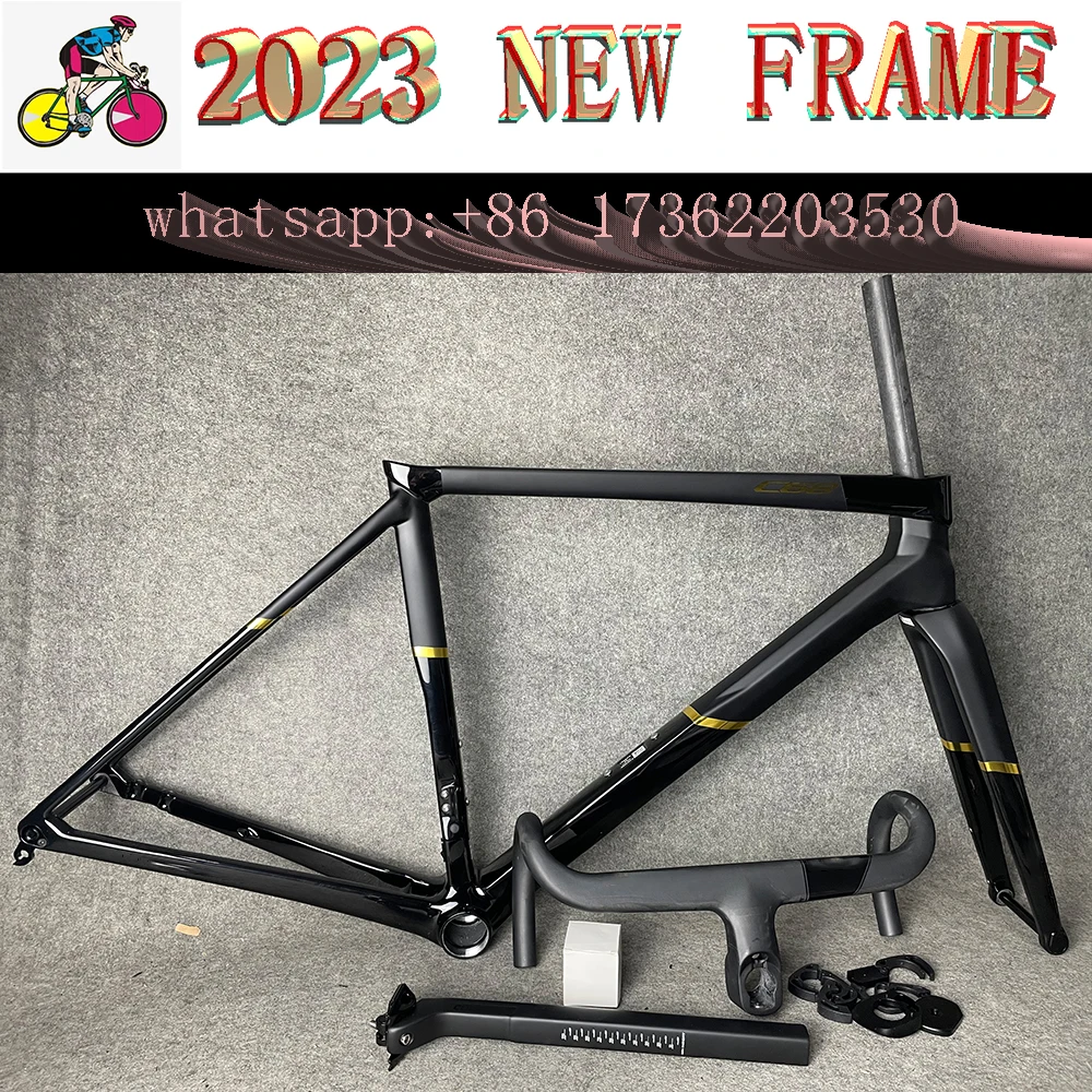 

2023 New C68 road bike carbon frame clean routing threaded T47 thru axle 100*12 142*12mm 700C C68 carbon road bicycle frames