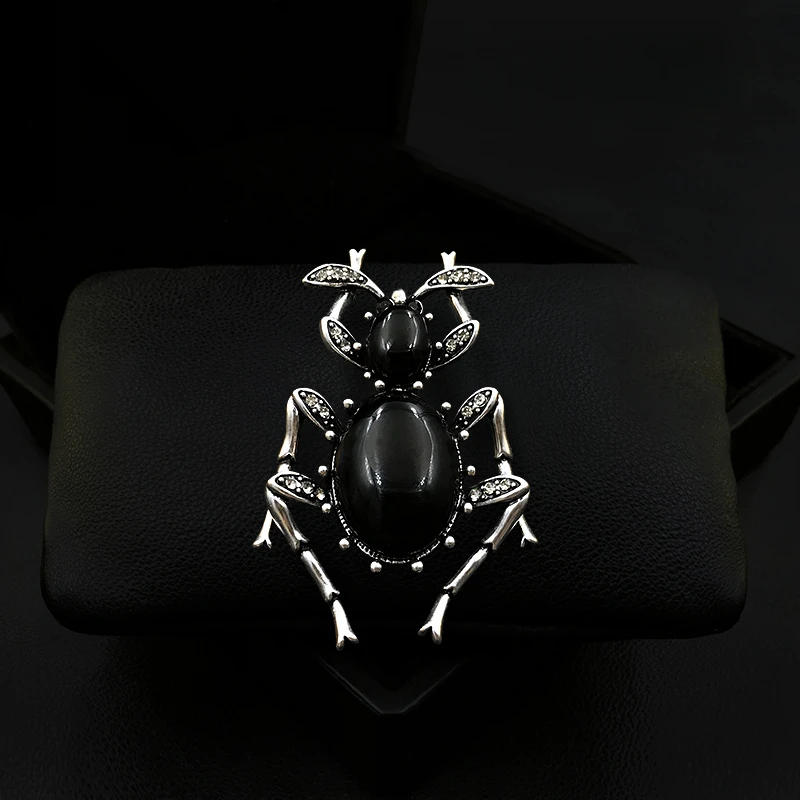 

Exquisite Vintage Ant Brooch Women's Suit Neckline Badge Luxury Chic High-End Corsage Pin Insect Accessories Clothes Jewelry1866