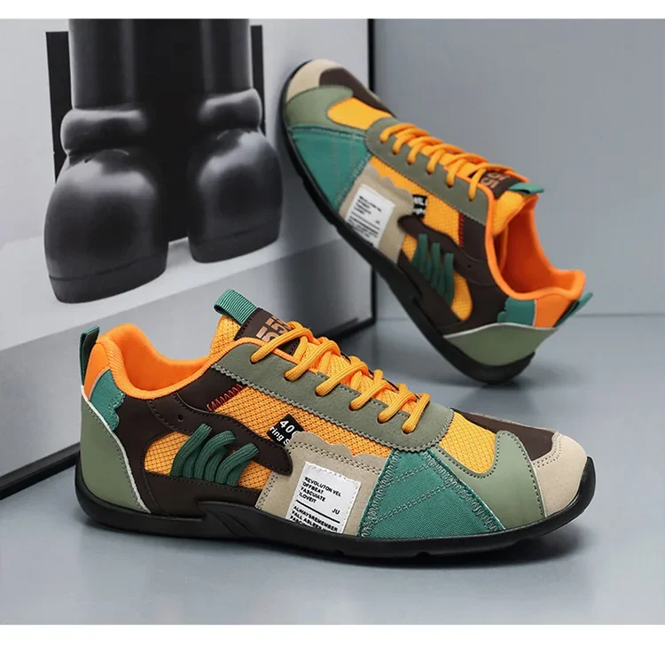 Low-Top Men's Casual Shoes Breathable Retro Sporty Style Summer New Fashion Trendy Bean Board Shoes Comfortable Rubber Sole Low-Top Men's Casual Shoes Breathable Retro Sporty Style Summer New Fashion Trendy Bean Board Shoes Comfortable Rubber Sole