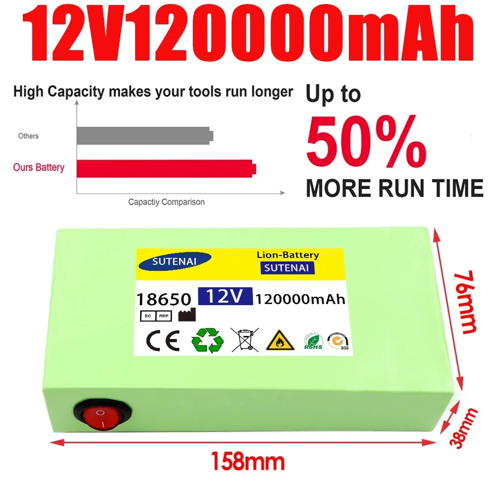 Free Shipping 12v 120000mAh Portable Power Bank DC 12 6v 120ah with EU Plug 12 6v 1A Charger DC Bus Head Cable
Free Shipping 12v 120000mAh Portable Power Bank DC 12 6v 120ah with EU Plug 12 6v 1A Charger DC Bus Head Cable