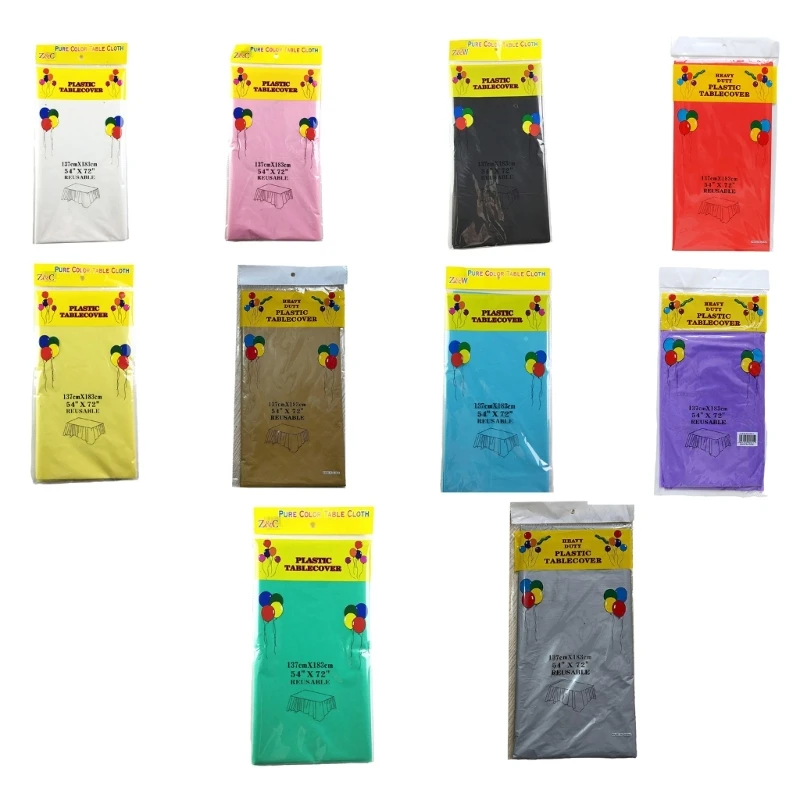 Leakproof Plastic Table Covers, 10Pcs/pack 54x72Inch Decorative Tablecloths Disposable Table Cloth for Daily Parties
Leakproof Plastic Table Covers, 10Pcs/pack 54x72Inch Decorative Tablecloths Disposable Table Cloth for Daily Parties