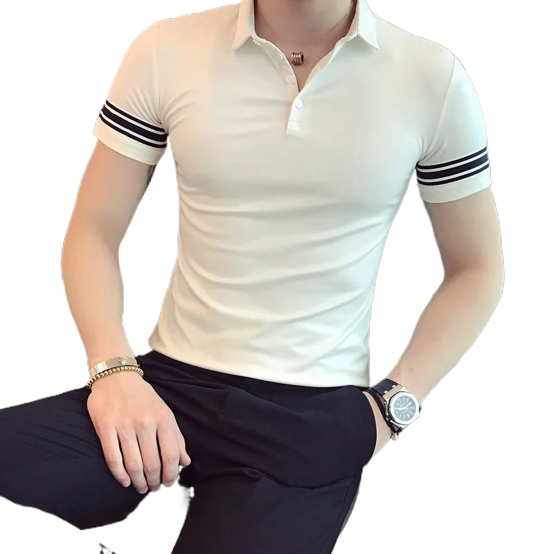 Men's short-sleeved polo shirt new business collared T-shirt trendy brand summer high quality lapel tops
Men's short-sleeved polo shirt new business collared T-shirt trendy brand summer high quality lapel tops