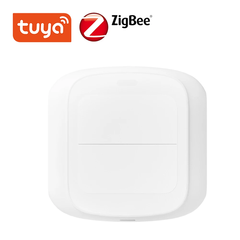 

Умный Wi-Fi переключатель Tuya для Zigbee, кнопочный переключатель, 2 клавиши, 6 сцен, беспроводной дистанционный контроллер для умного дома, автоматический переключатель