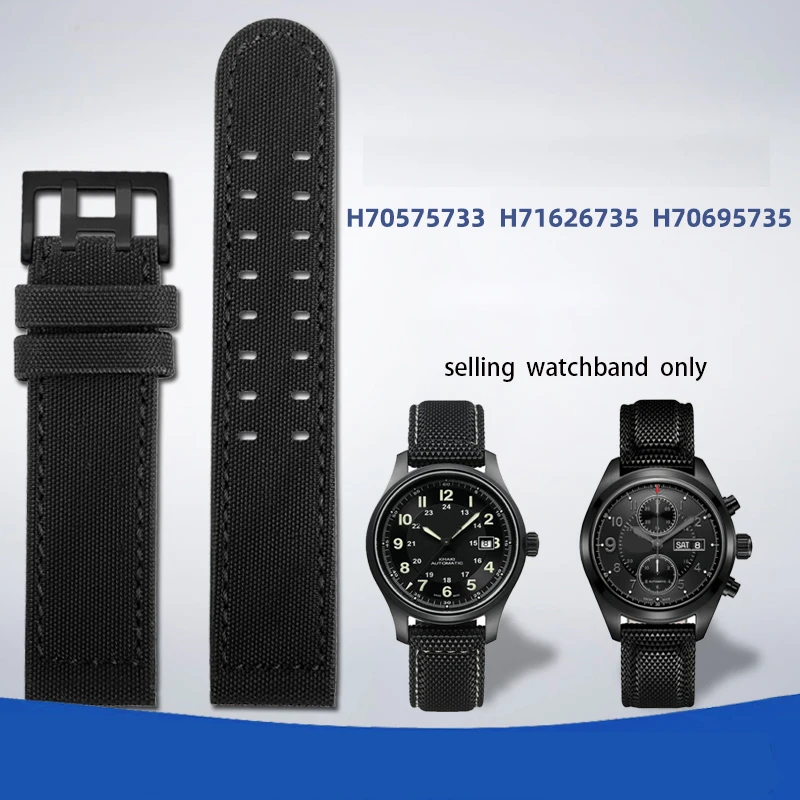 Canvas strap for Hamilton Khaki field aviation H70575733 H71626735 nylon watchband accessories men's wristband bracelet 20 22mm
Canvas strap for Hamilton Khaki field aviation H70575733 H71626735 nylon watchband accessories men's wristband bracelet 20 22mm