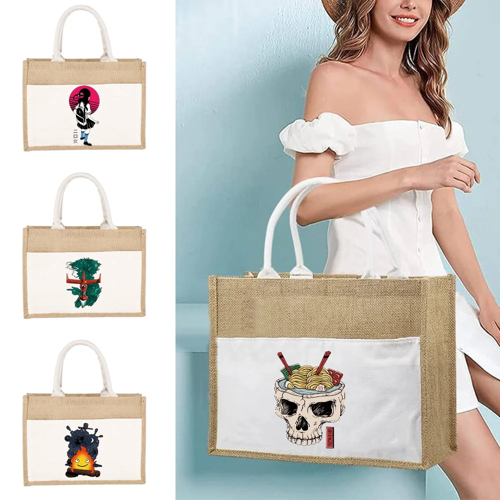 Shopping Bag Picnic Bag Storage Bag Tote Folding Pouch Handbags Large-Capacity for Travel Grocery Bag Japanese Style Printing
Shopping Bag Picnic Bag Storage Bag Tote Folding Pouch Handbags Large-Capacity for Travel Grocery Bag Japanese Style Printing