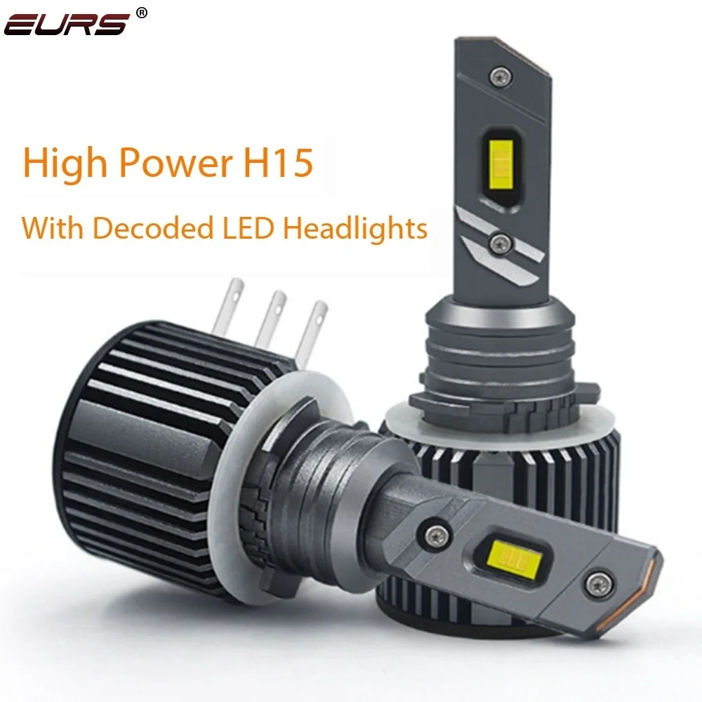 

EURS H15 LED car front headlights super strong decoding light high beam high-power direct insertion GOIF light