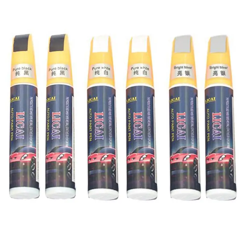 

Car Scratch Remover 3 Colors Convenient To Use Black White Silver Must-Have Accessory Car Paint Scratch Repair