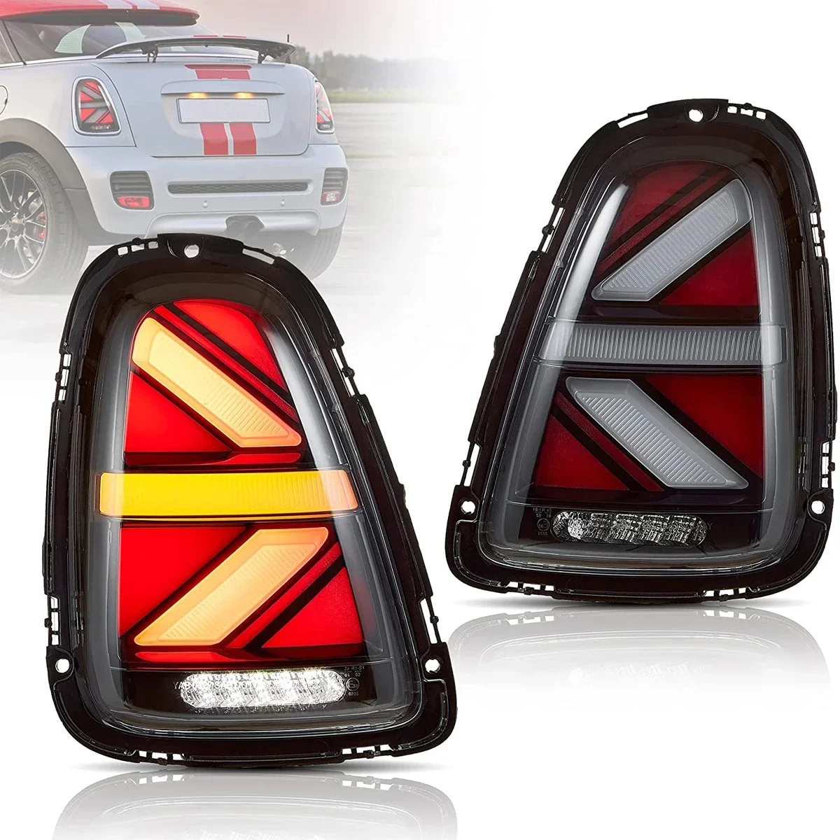 

LED Lights Tail Lights For 2007-2013 BMW Mini Cooper R56 R57 R58 R59 Rear Lamps Assembly DRL Sequential Turn Signal Running Lamp