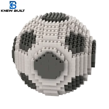 KNEW BUILT 축구 모델 미니 빌딩 블록, 클래식 장식, 어린이 조립 장난감, 축구 재미 선물 벽돌 상품 이미지