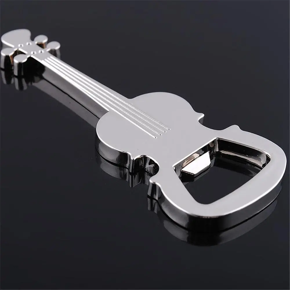 Cute Silver Color Guitar Design Unique Gift Zinc Alloy Beer Opener Guitar Shaped Bottle Opener
Cute Silver Color Guitar Design Unique Gift Zinc Alloy Beer Opener Guitar Shaped Bottle Opener