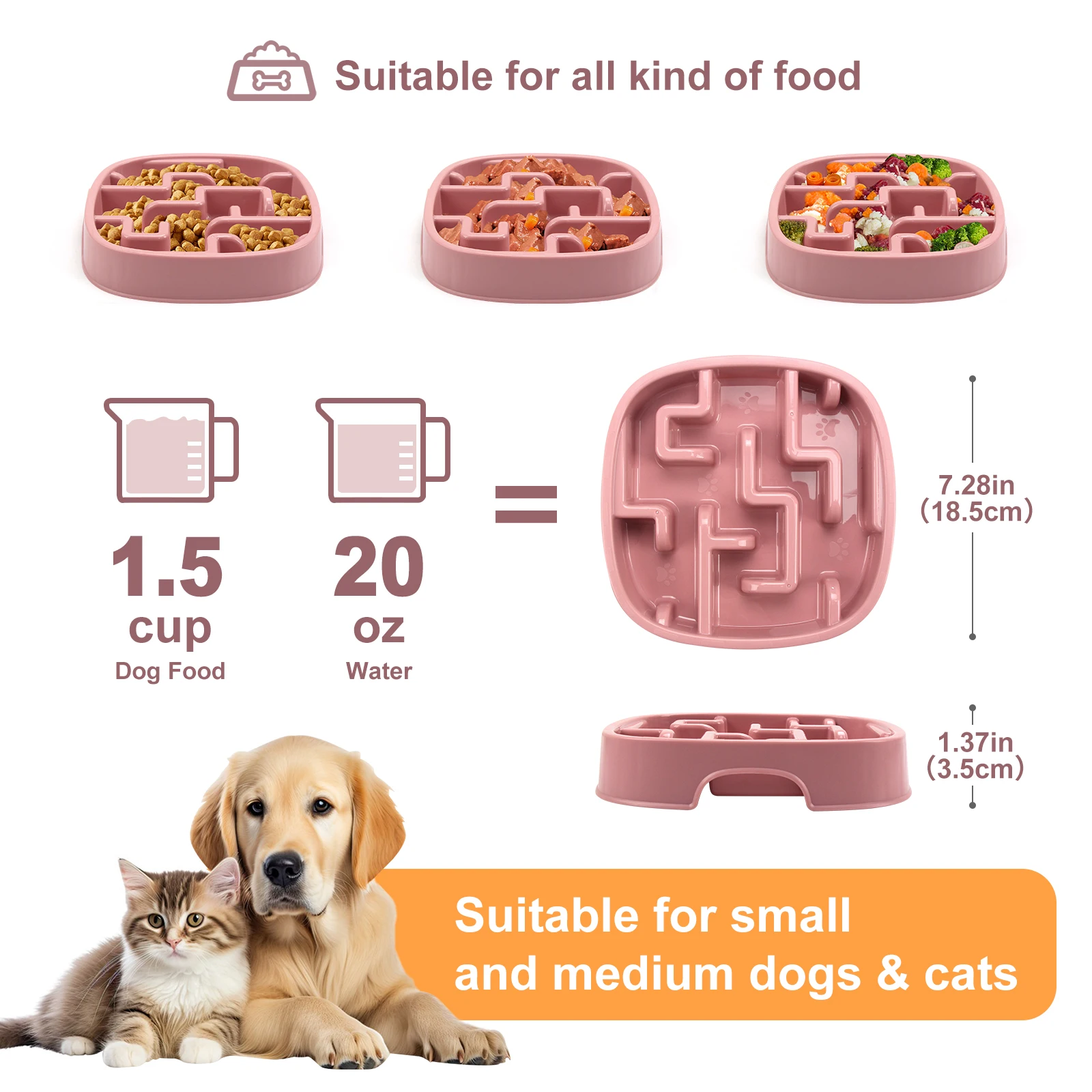 Slow Feeding Bowl – Anti-Choke Pet Bowl for Cats & Dogs S1b35833d438f42c8bcdc6d7d7084a56aa