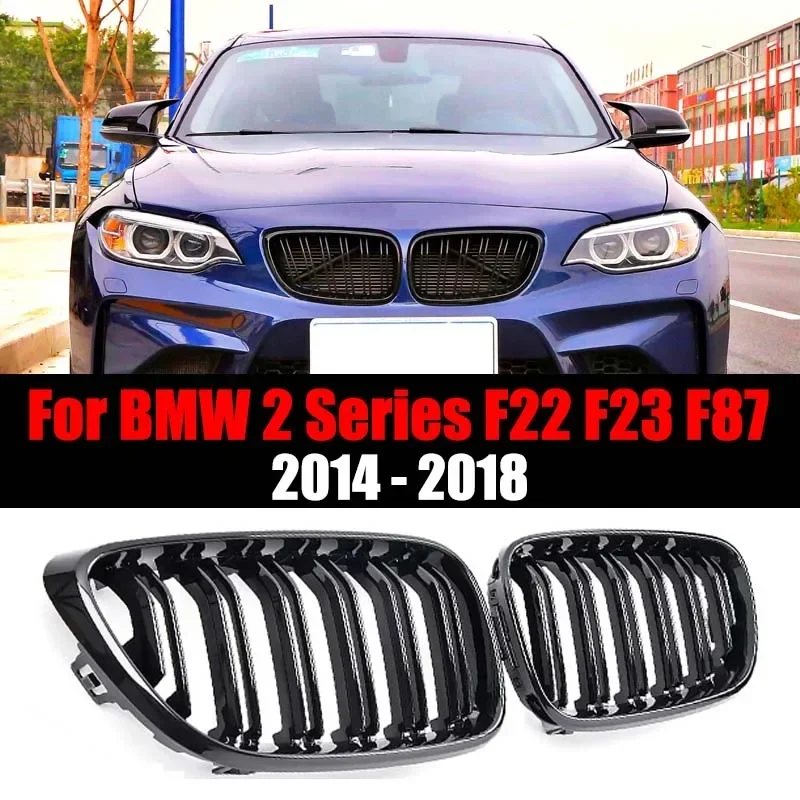 Car Front Bumper Kidney Grill Grilles Double Line Gloss black for BMW 2 Series F22 F23 F87 2014-2018 M2 Car Styling Accessory
Car Front Bumper Kidney Grill Grilles Double Line Gloss black for BMW 2 Series F22 F23 F87 2014-2018 M2 Car Styling Accessory