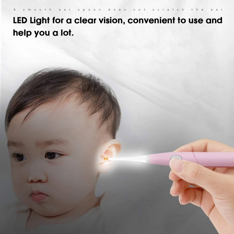 

1 Set Baby Ear Cleaner Ear Wax Removal Tool Flashlight Earpick Ear Cleaning Earwax Remover Luminous Ear Curette Light Spoon