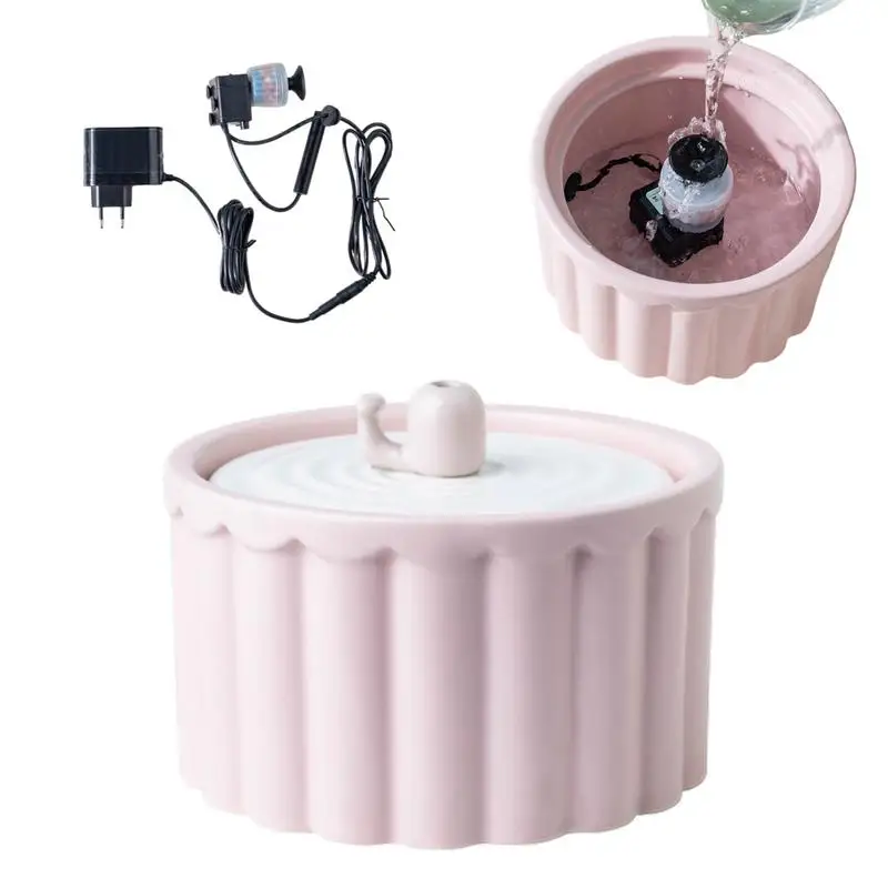 

Cat Water Fountain Kitty 1 L Capacity Drinking Fountain Ceramic Water Bowl Cat Fountains For Pet Shop Pet Hospital Living Room