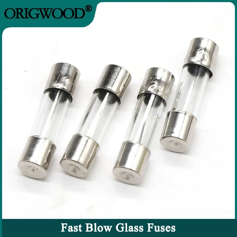 50/100Pcs Glass Tube Fuse 5x20MM 0.1A 0.2A 0.5A 1A 2A 3A 4A 5A 6A 8A 10A 12A 15A 20A 30A 25A 250V Fast Blow Fuses Fusibles
50/100Pcs Glass Tube Fuse 5x20MM 0.1A 0.2A 0.5A 1A 2A 3A 4A 5A 6A 8A 10A 12A 15A 20A 30A 25A 250V Fast Blow Fuses Fusibles