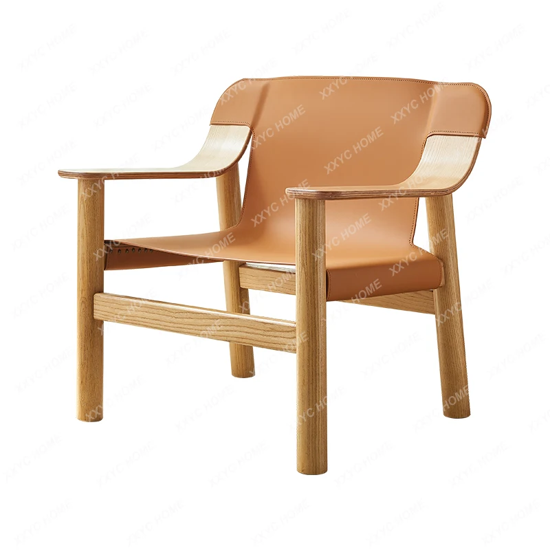 Tengfei Single Leisure Chair Balcony Solid Wood Saddle Leather Nordic Homestay Armchair Designer
Tengfei Single Leisure Chair Balcony Solid Wood Saddle Leather Nordic Homestay Armchair Designer