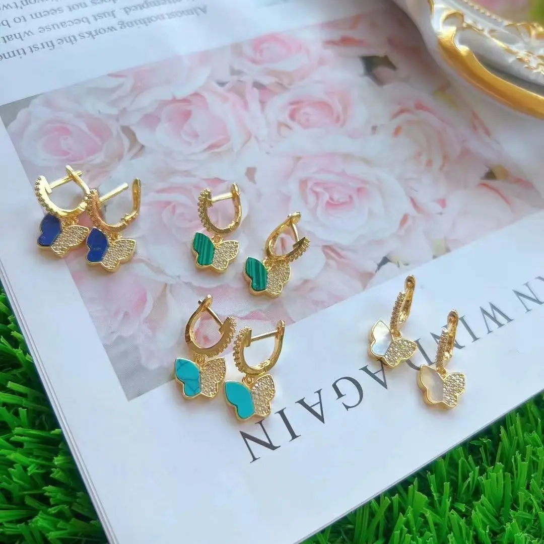 5Pairs, Fashion Shell Stone Elegant Gold Color Butterfly Earring for Women Dangle Drop Hoop Earring Luxury Jewelry Accessories
5Pairs, Fashion Shell Stone Elegant Gold Color Butterfly Earring for Women Dangle Drop Hoop Earring Luxury Jewelry Accessories